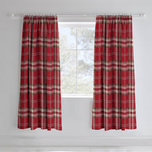 Load image into Gallery viewer, Kelso Check Curtains - Red
