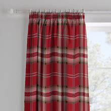 Load image into Gallery viewer, Kelso Check Curtains - Red
