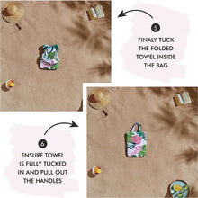 Load image into Gallery viewer, Tropical Palm Beach Towel in a Bag
