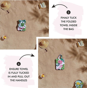 Tropical Palm Beach Towel in a Bag