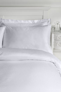300TC Grey Satin Stripe Pillowcases