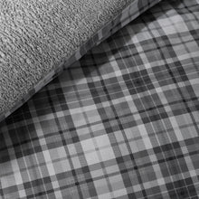 Load image into Gallery viewer, Cosy Sherpa Check Duvet Set - Grey
