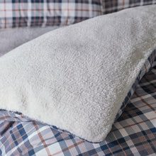 Load image into Gallery viewer, Cosy Sherpa Check Duvet Set - Navy
