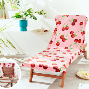 Cherries Beach Lounger Towel