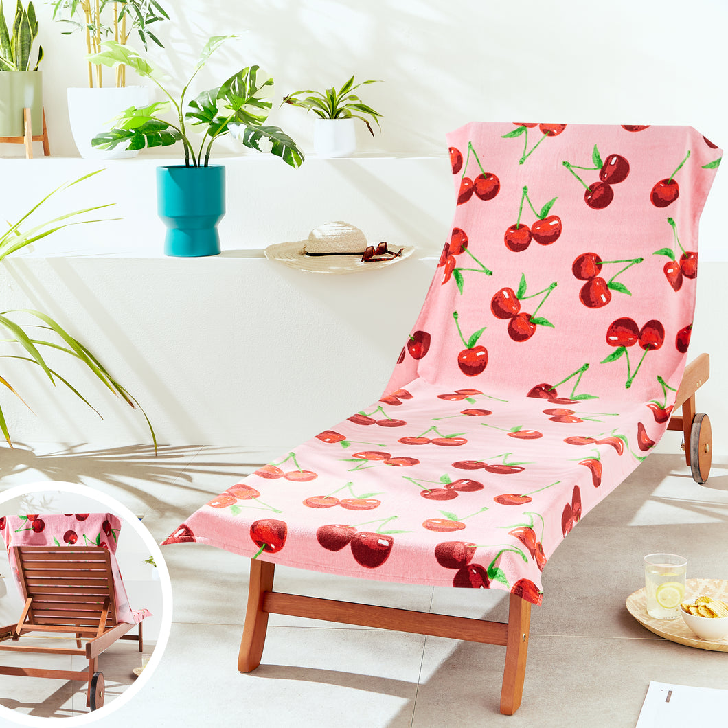 Cherries Beach Lounger Towel