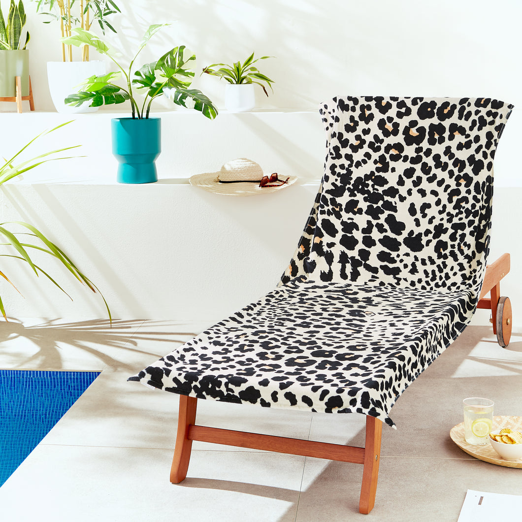 Leopard Beach Lounger Towel