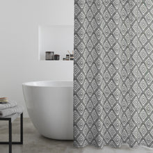 Load image into Gallery viewer, Textured Stripe Shower Curtain - Silver
