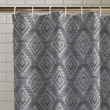 Load image into Gallery viewer, Textured Stripe Shower Curtain - Silver
