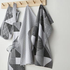 Larsson Geo Tea Towel Pair - Grey