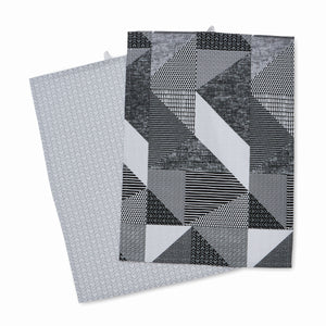 Larsson Geo Tea Towel Pair - Grey