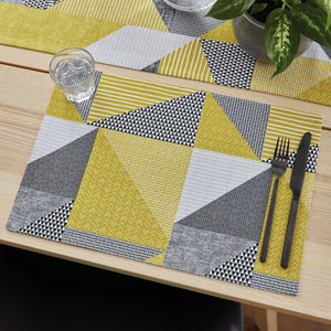 Larsson Geo Placemat Pair - Ochre