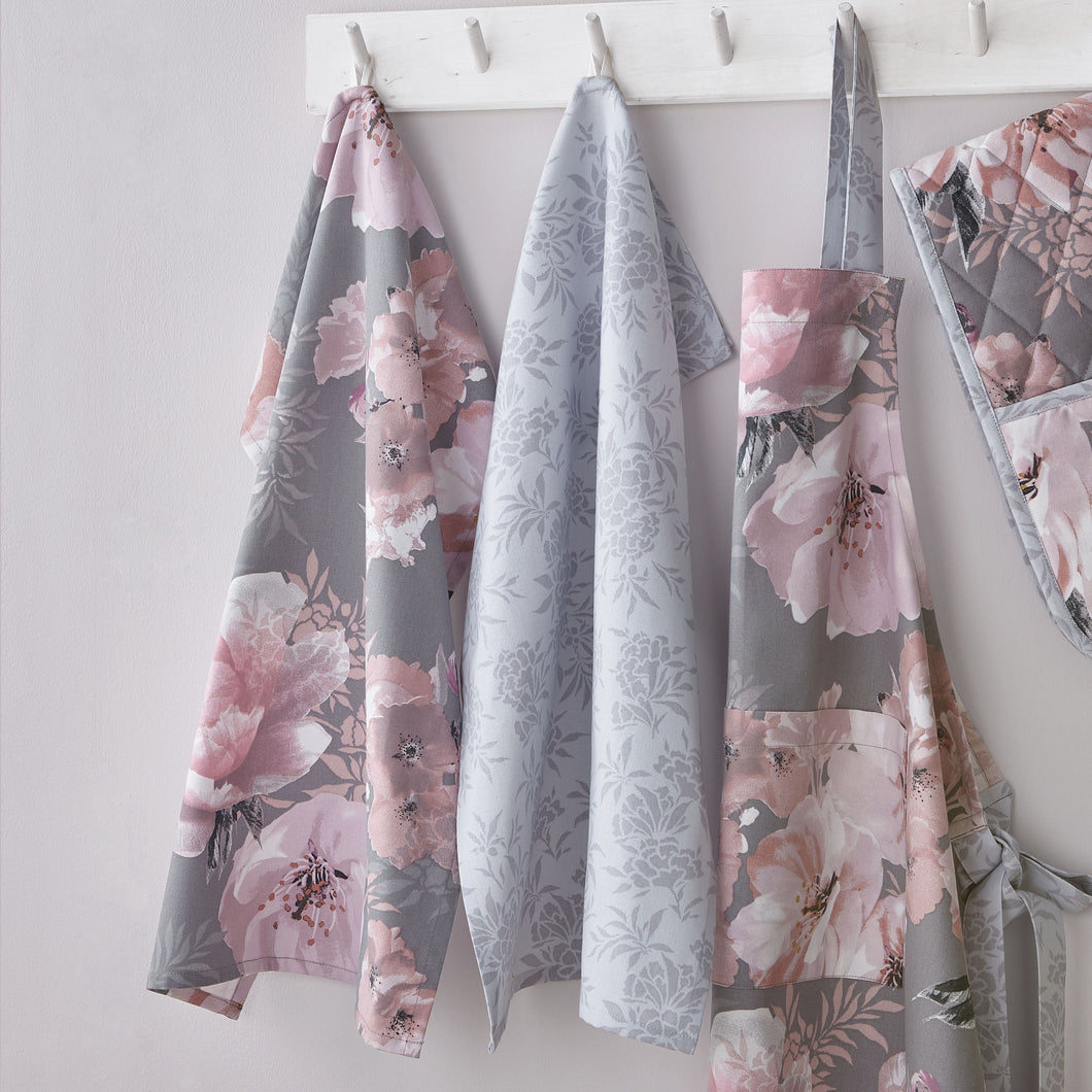 Dramatic Floral Tea Towel Pair