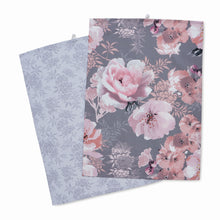 Load image into Gallery viewer, Dramatic Floral Tea Towel Pair
