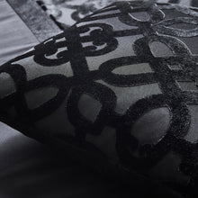 Load image into Gallery viewer, Lattice Cut Black Filled Cushion

