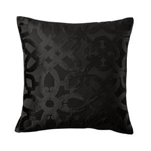 Lattice Cut Black Filled Cushion