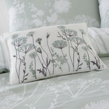 Load image into Gallery viewer, Meadowsweet Floral Filled Cushion - Green
