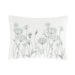 Meadowsweet Floral Filled Cushion - Green