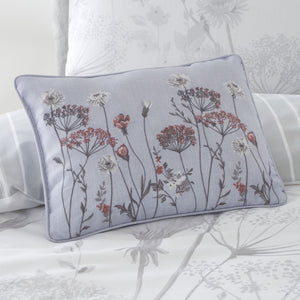 Meadowsweet Floral Filled Cushion - White