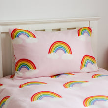 Load image into Gallery viewer, Rainbow Hearts Fleece Duvet Set

