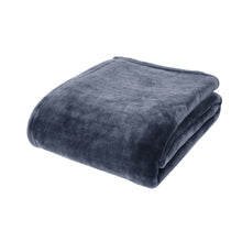 Load image into Gallery viewer, Raschel Velvet Touch Throw - Navy
