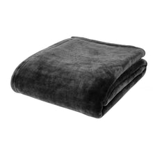 Load image into Gallery viewer, Raschel Velvet Touch Throw - Black
