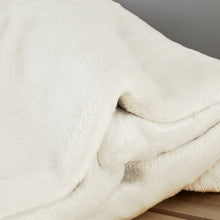 Load image into Gallery viewer, Raschel Velvet Touch Throw - Cream

