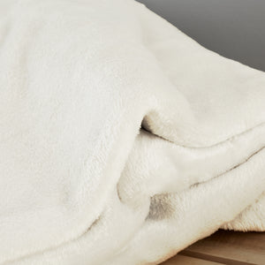 Raschel Velvet Touch Throw - Cream
