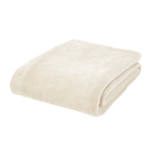 Load image into Gallery viewer, Raschel Velvet Touch Throw - Cream
