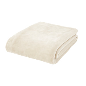 Raschel Velvet Touch Throw - Cream