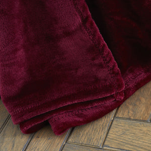 Raschel Velvet Touch Throw - Red