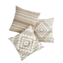 Load image into Gallery viewer, Shower Proof - 3 Pack Aztec Geo Cushion Covers - Natural
