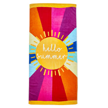 Load image into Gallery viewer, Hello Summer Beach Towel
