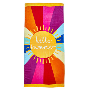 Hello Summer Beach Towel