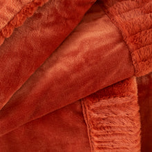Load image into Gallery viewer, Velvet and Faux Fur Throw - Burnt Orange
