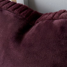 Load image into Gallery viewer, Velvet and Faux Fur Large Filled Cushion - Plum
