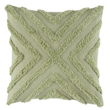Load image into Gallery viewer, Diamond Sage Green Tufted Filled Cushion
