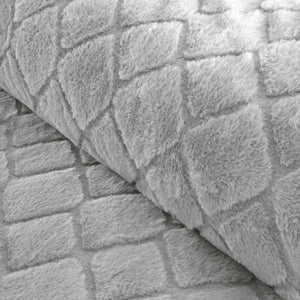 Cosy Diamond Duvet Set - Silver
