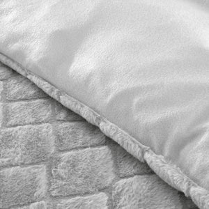 Cosy Diamond Duvet Set - Silver