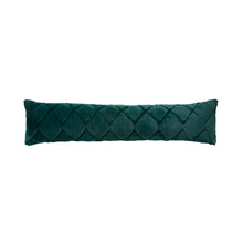 Load image into Gallery viewer, Faux fur diamond draught excluder - Bottle green
