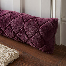 Load image into Gallery viewer, Faux fur diamond draught excluder - Plum
