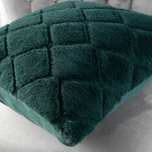 Load image into Gallery viewer, Cosy Diamond Filled Cushion - Bottle Green
