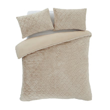 Load image into Gallery viewer, Cosy Diamond Duvet Set - Natural
