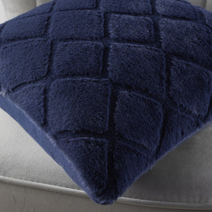 Cosy Diamond Filled Cushion - Navy