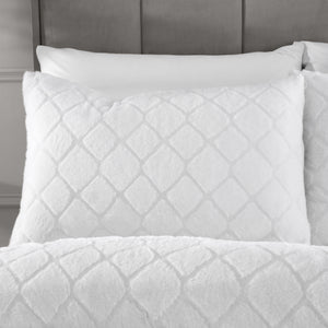 Cosy Diamond Duvet Set - White