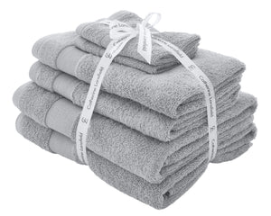 Anti-Bacterial 6 Piece Towel Bale - Silver