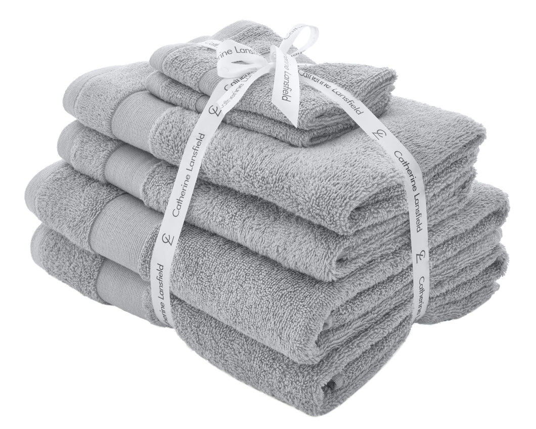 Anti-Bacterial 6 Piece Towel Bale - Silver