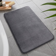 Load image into Gallery viewer, Anti-Bacterial Memory Foam Bath Mat - Charcoal Grey
