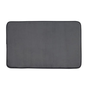 Anti-Bacterial Memory Foam Bath Mat - Charcoal Grey