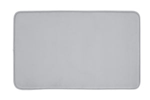Anti-Bacterial Memory Foam Bath Mat - Silver Grey