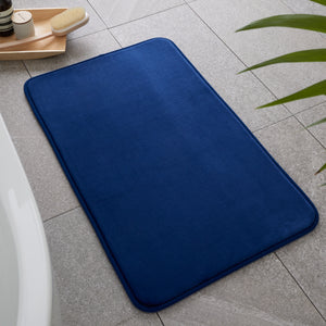 Anti-Bacterial Memory Foam Bath Mat - Navy